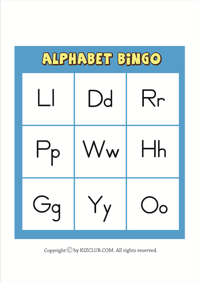 Alphabet Bingo