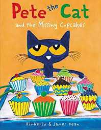 Book cover of Pete the Cat and the Missing Cupcakes