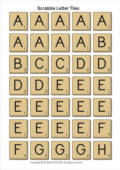 Scrabble Letter Tiles