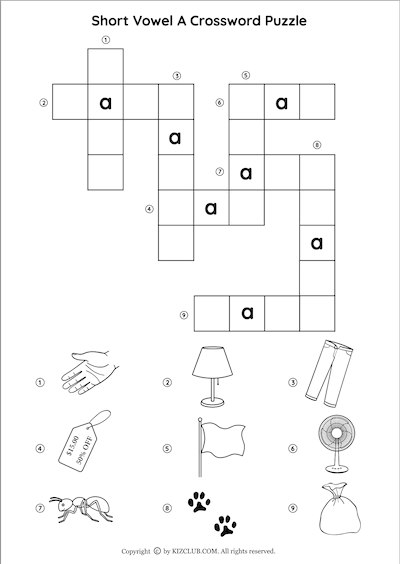 Short Vowel Crossword